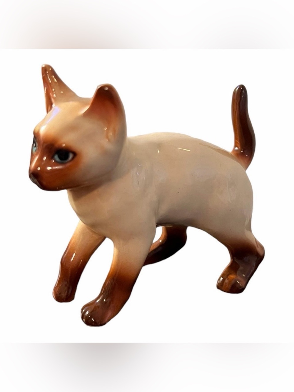 Vintage Napco Siamese Cat Figurine C-1231 Mid Century Japan Ceramic Porcelain